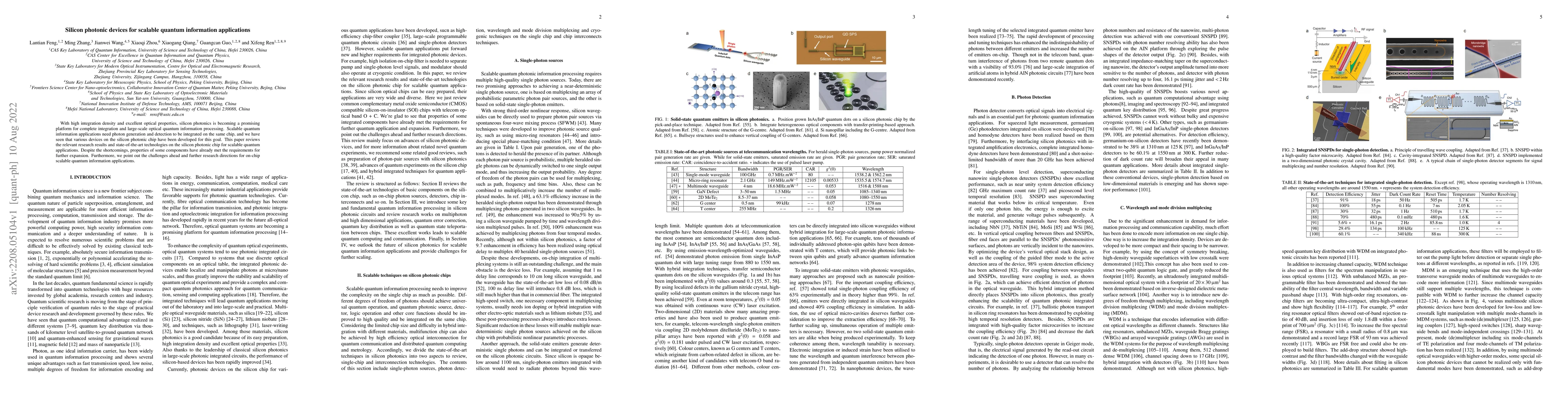 Thumbnail for Silicon photonic devices for scalable quantum information applications
