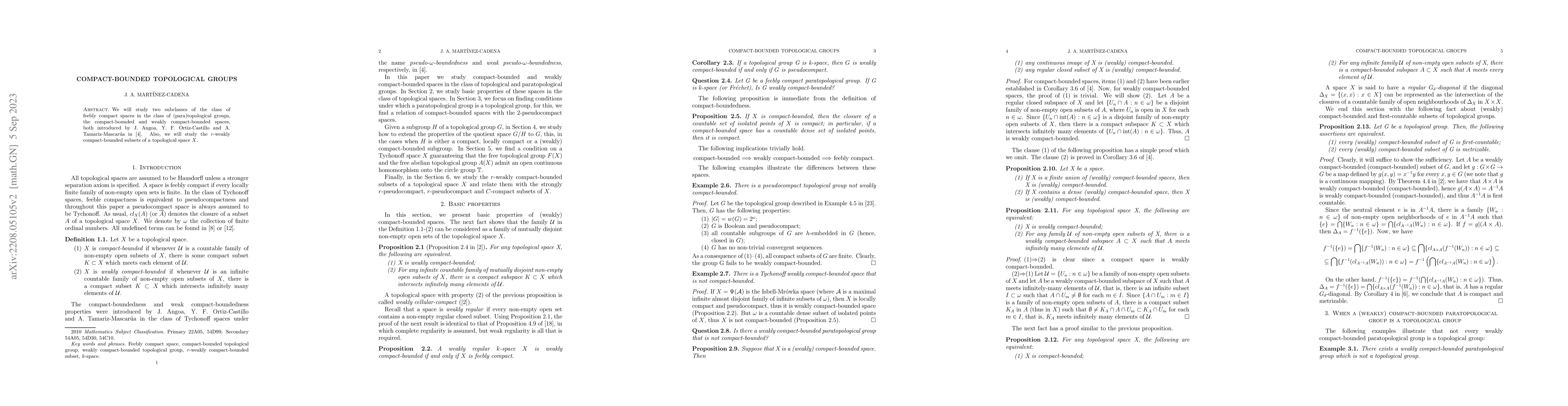 Thumbnail for Compact-bounded topological groups