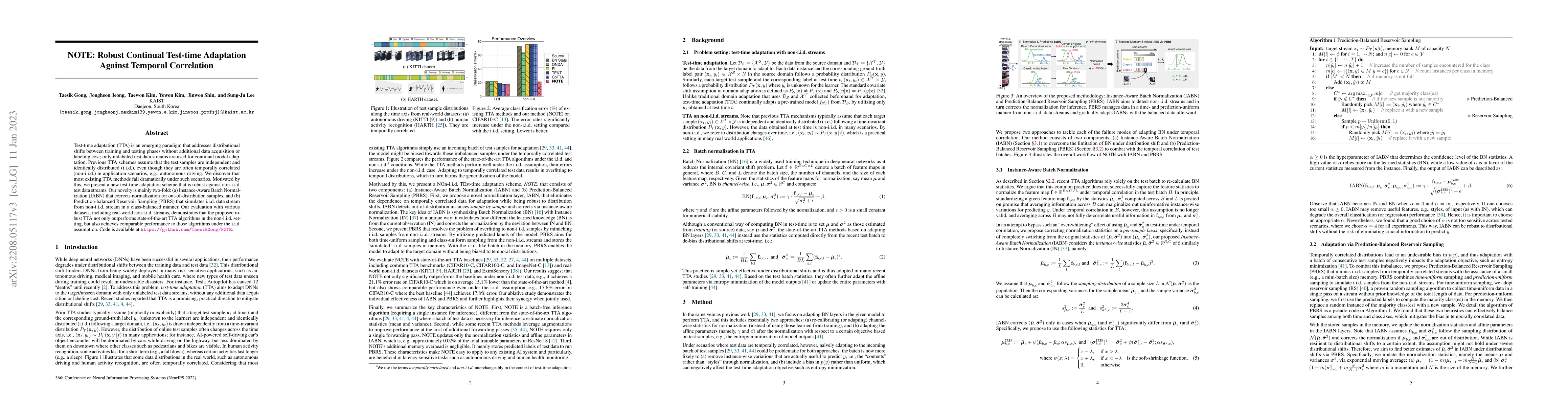 Thumbnail for NOTE: Robust Continual Test-time Adaptation Against Temporal Correlation