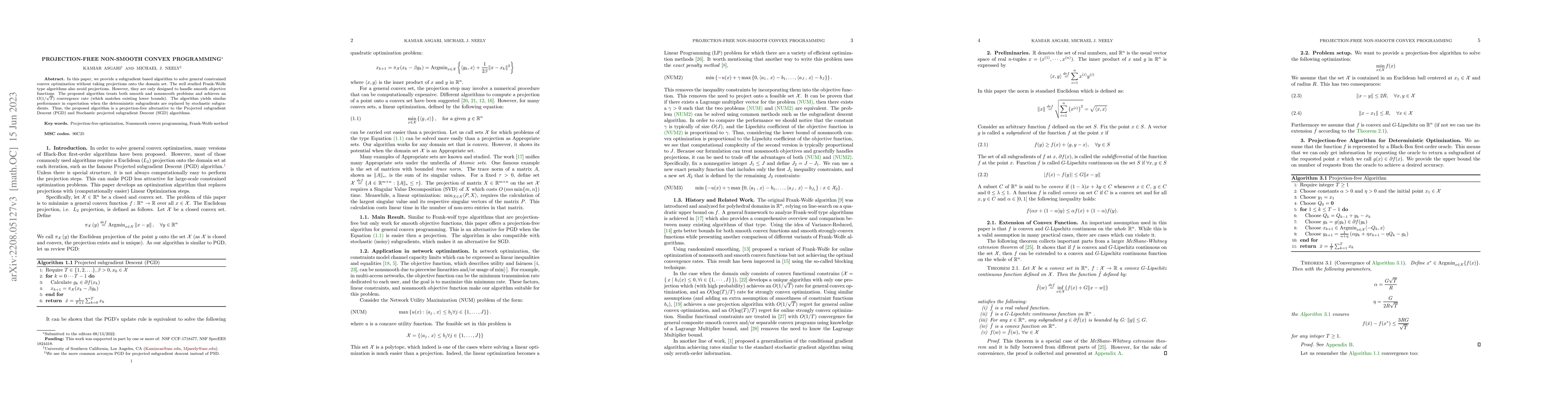 Thumbnail for Projection-Free Non-Smooth Convex Programming