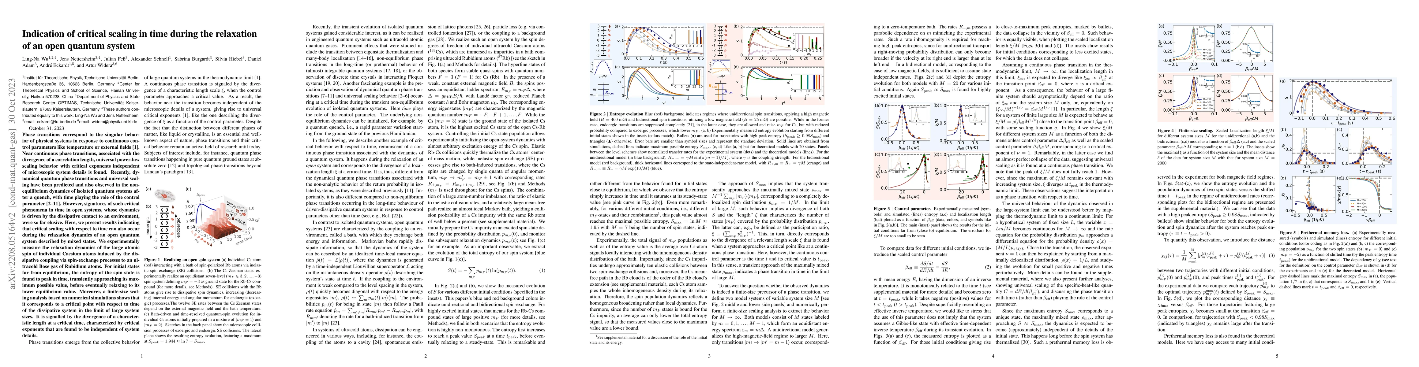 Thumbnail for Indication of critical scaling in time during the relaxation of an open
  quantum system