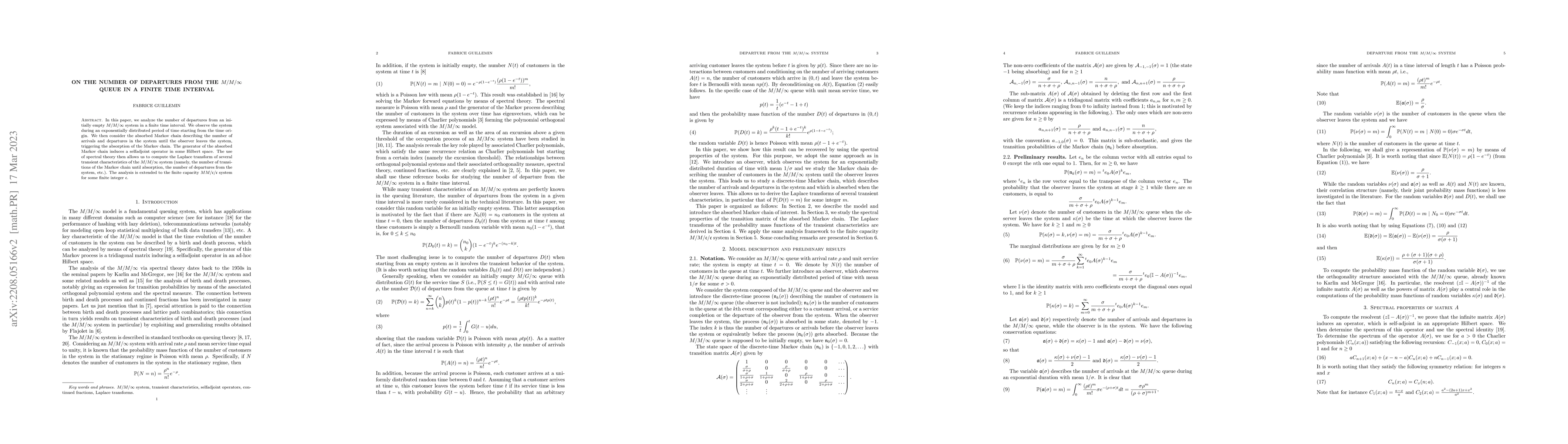 Thumbnail for On the number of departures from the $M/M/\infty$ queue in a finite time
  interval
