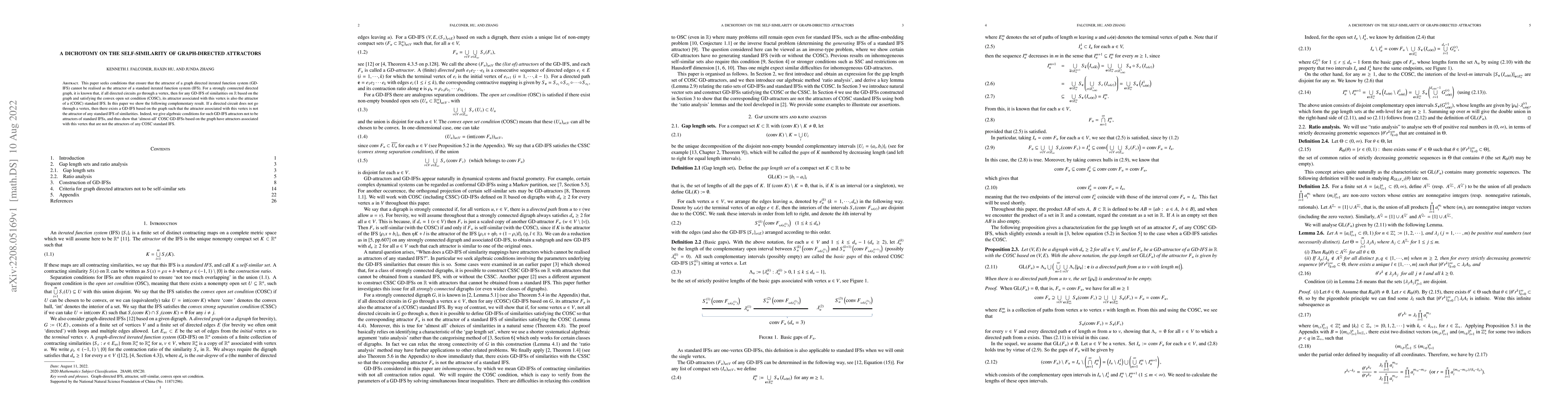Thumbnail for A dichotomy on the self-similarity of graph-directed attractors