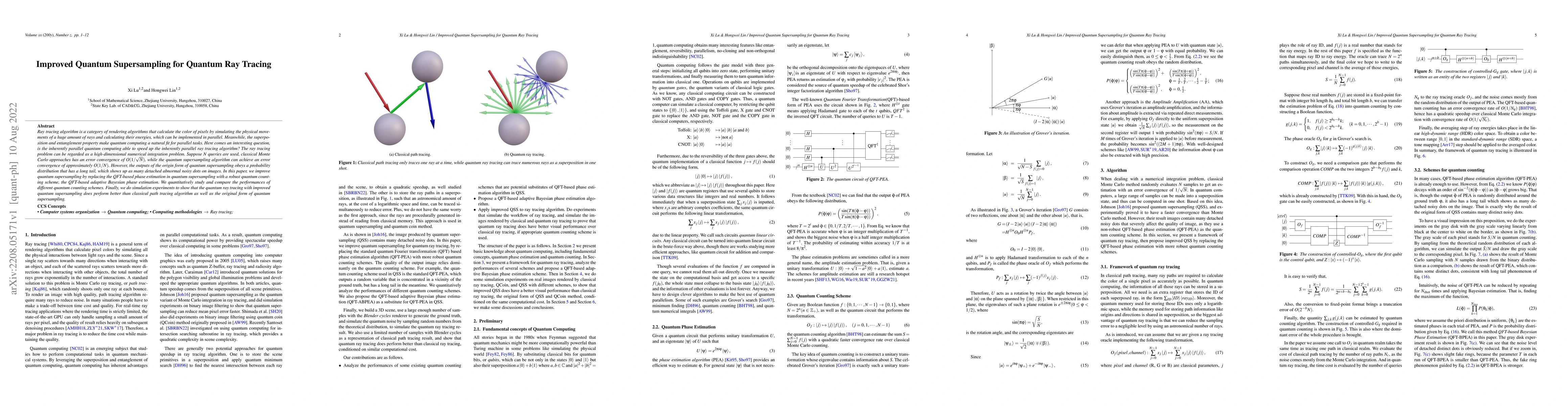 Thumbnail for Improved Quantum Supersampling for Quantum Ray Tracing