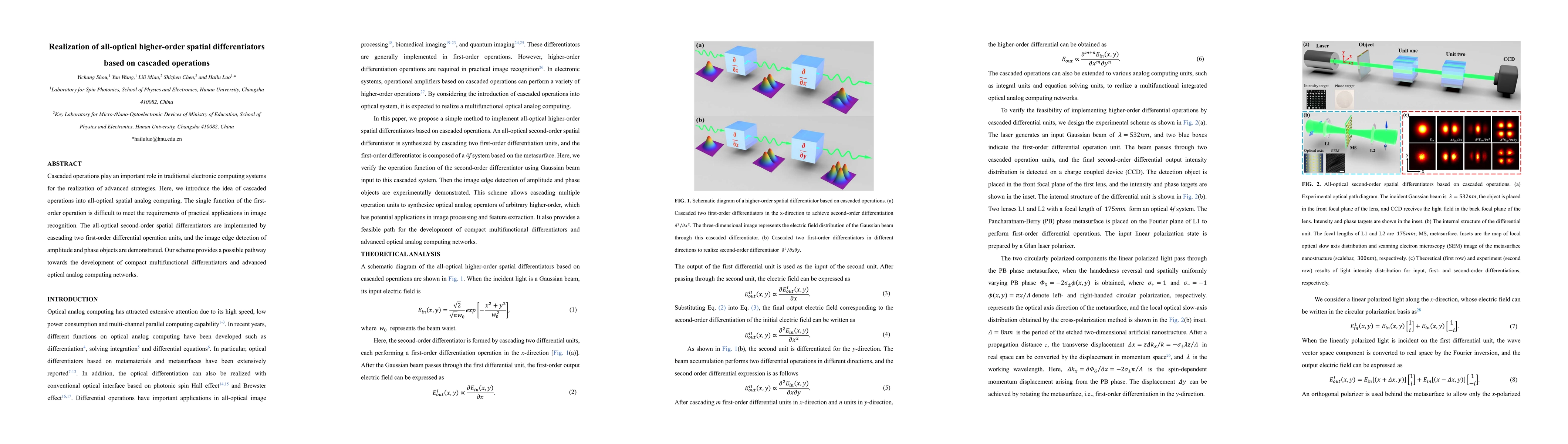Thumbnail for Realization of all-optical higher-order spatial differentiators based on
  cascaded operations