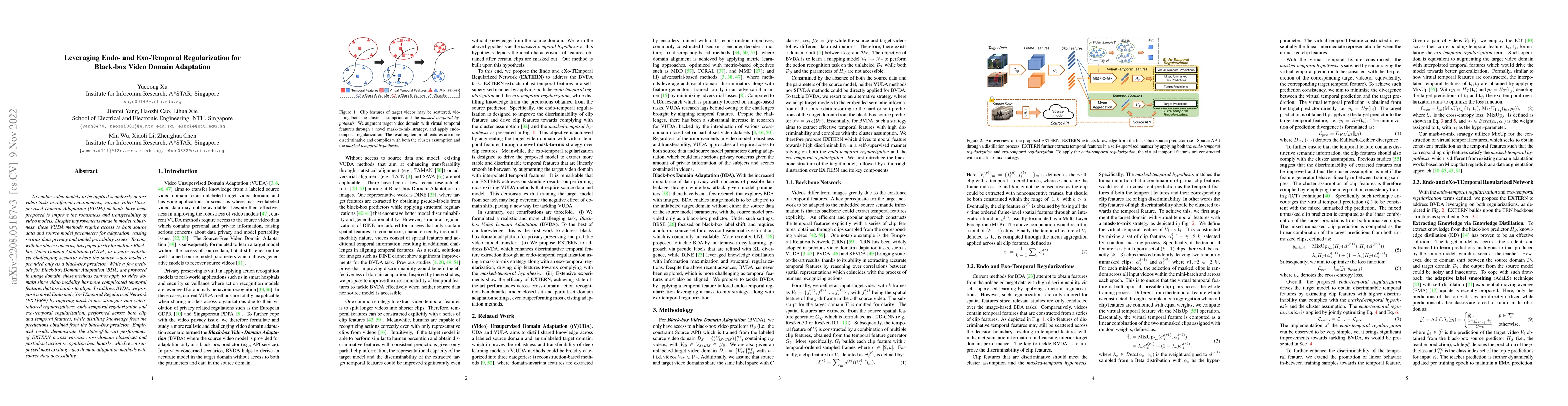 Thumbnail for Leveraging Endo- and Exo-Temporal Regularization for Black-box Video
  Domain Adaptation