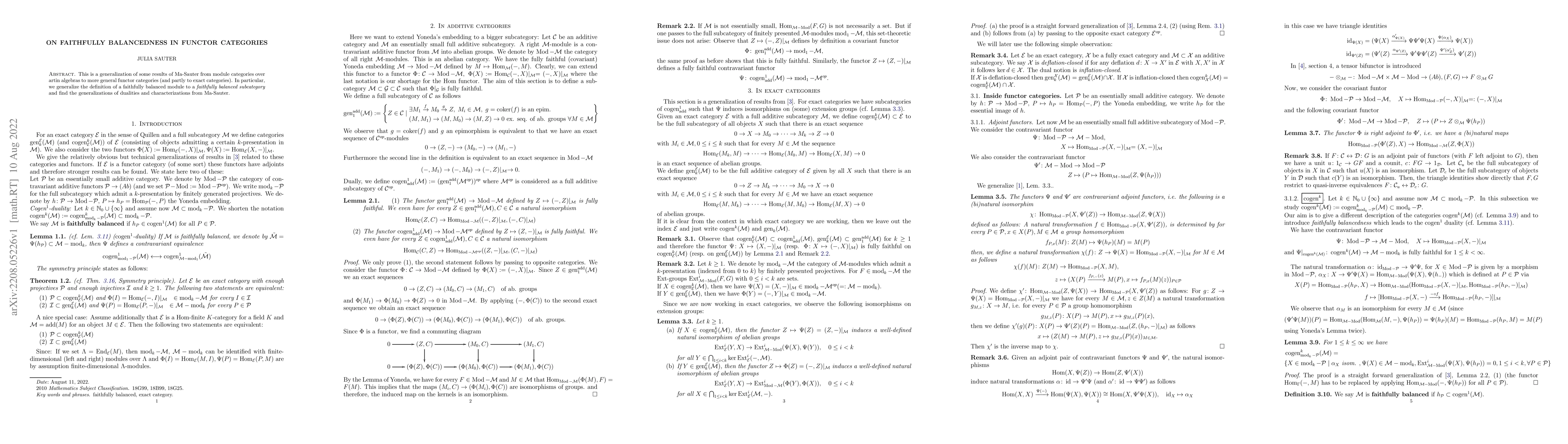 Thumbnail for Faithfully balancedness in functor categories