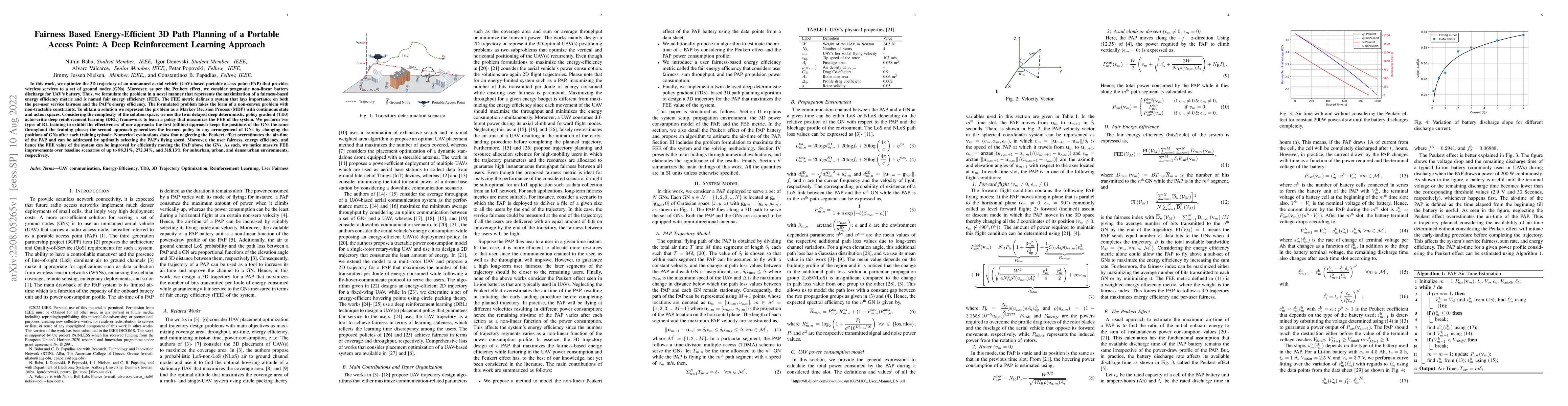 Thumbnail for Fairness Based Energy-Efficient 3D Path Planning of a Portable Access
  Point: A Deep Reinforcement Learning Approach
