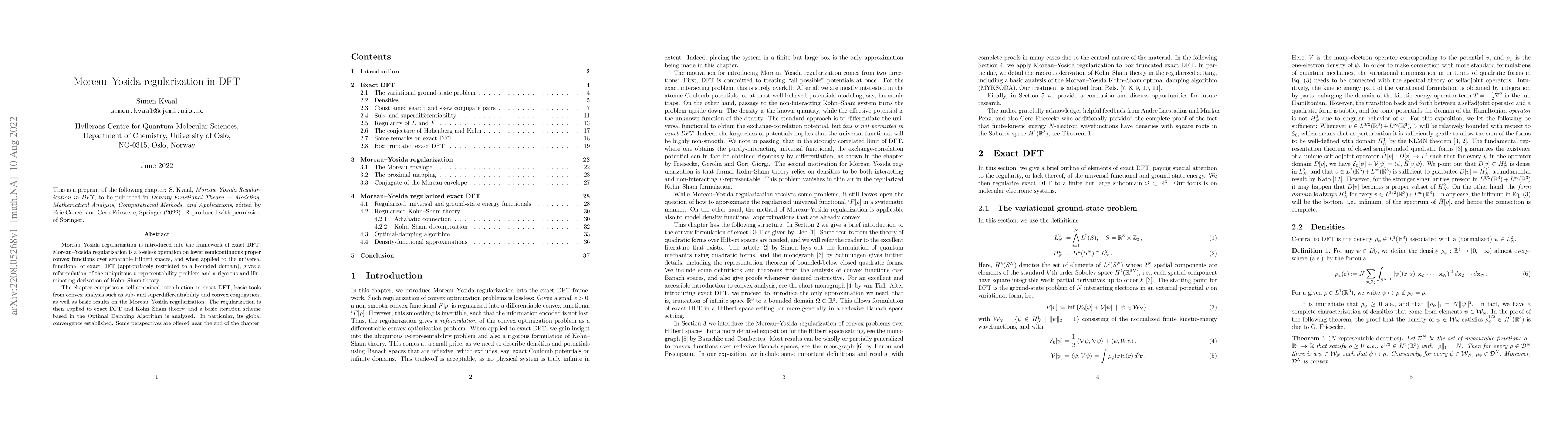 Thumbnail for Moreau--Yosida regularization in DFT
