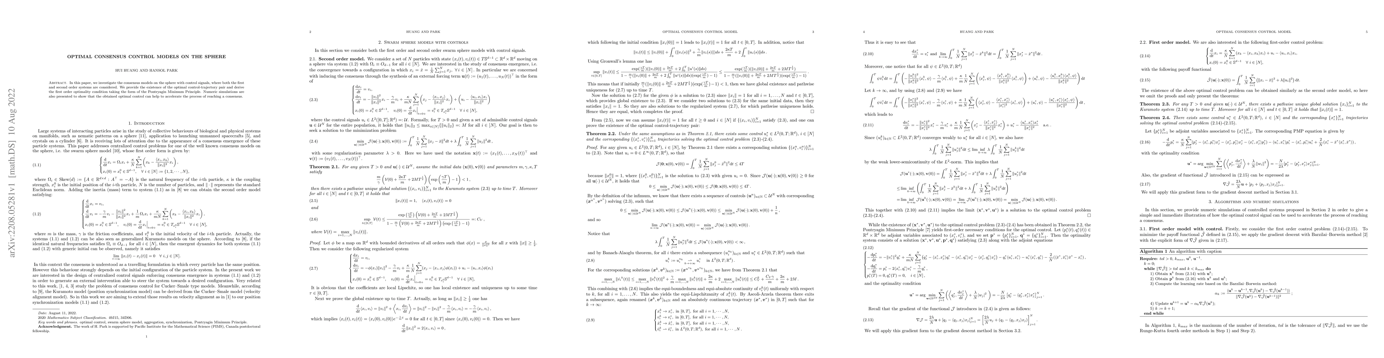 Thumbnail for Optimal consensus control models on the sphere