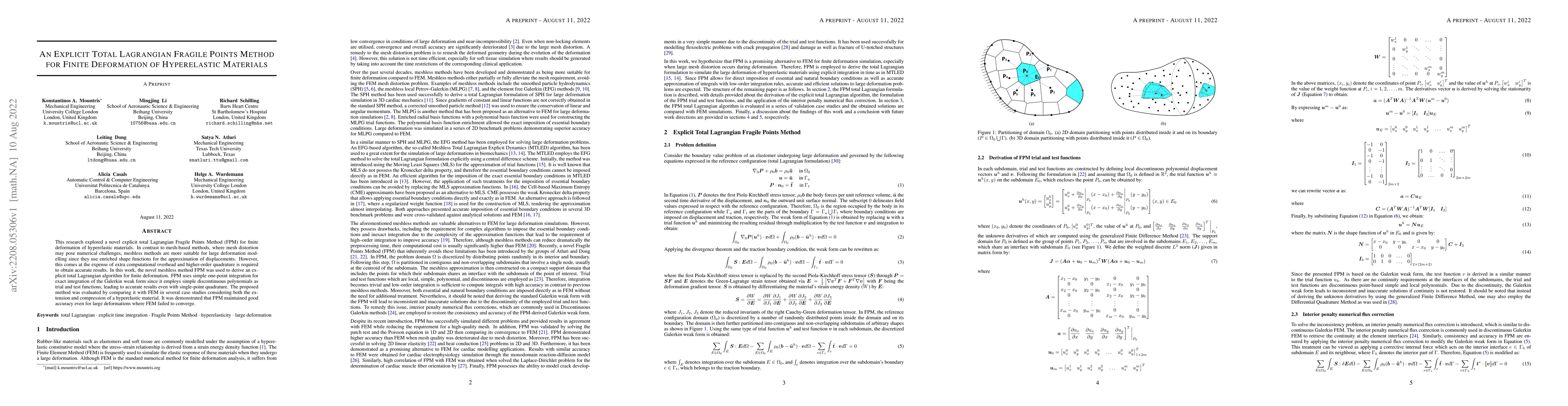 Thumbnail for An Explicit Total Lagrangian Fragile Points Method for Finite
  Deformation of Hyperelastic Materials