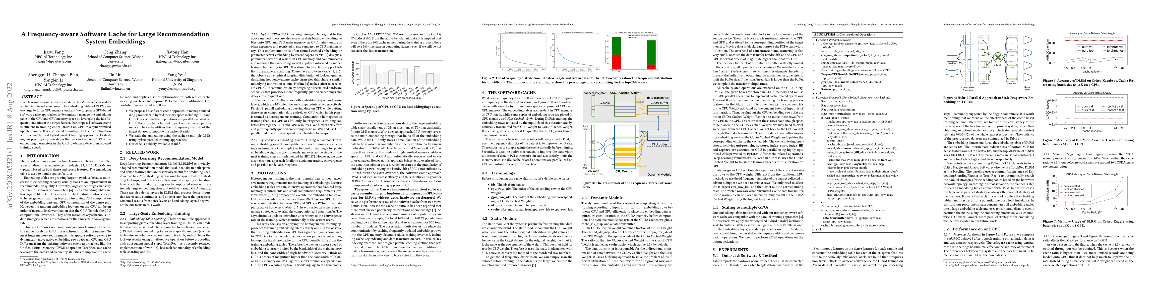 Thumbnail for A Frequency-aware Software Cache for Large Recommendation System
  Embeddings