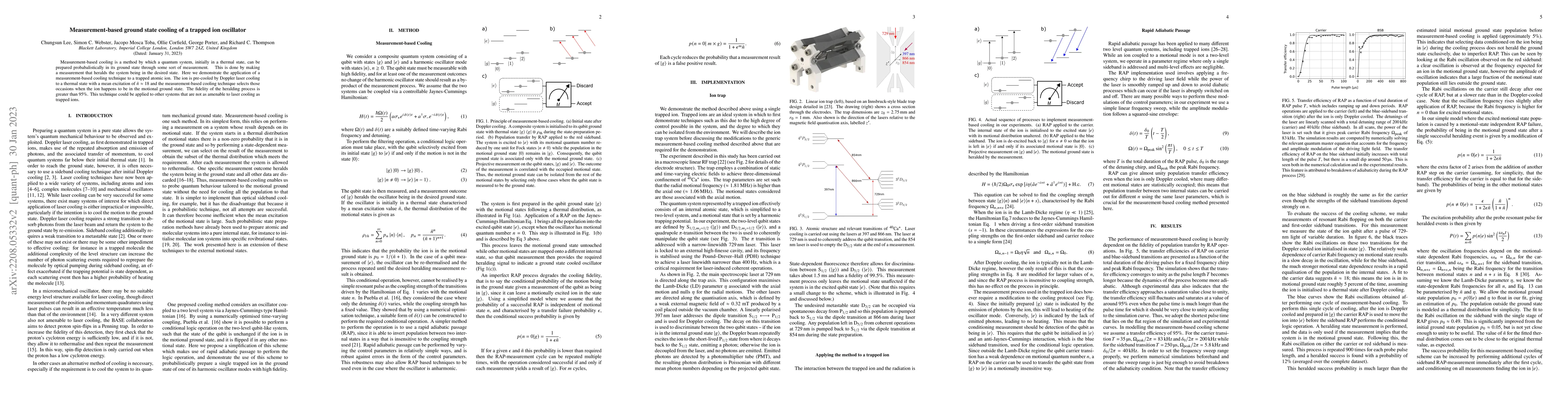 Thumbnail for Measurement-based ground state cooling of a trapped ion oscillator