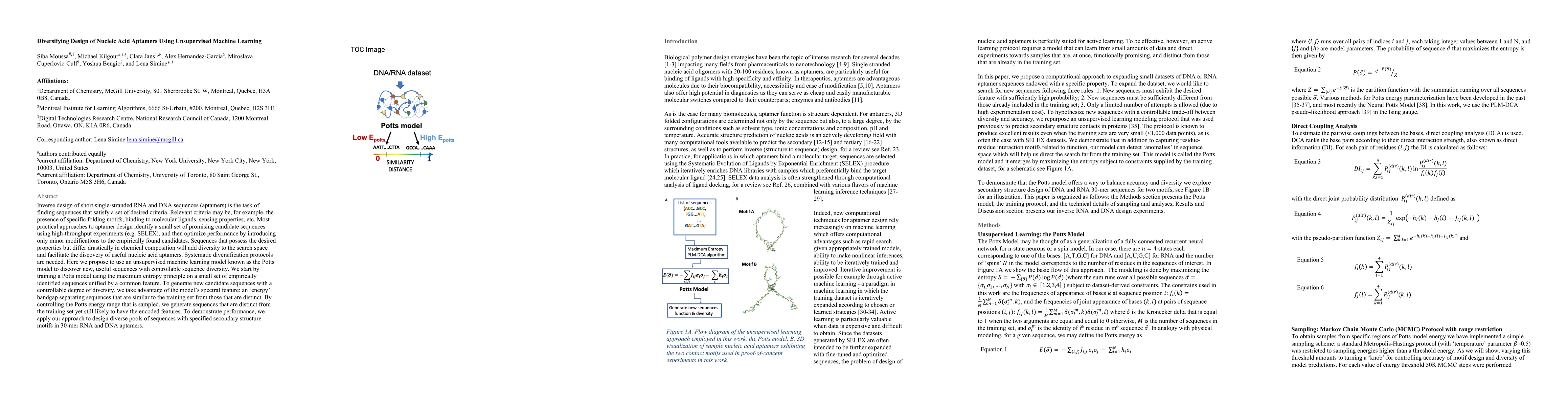 Thumbnail for Diversifying Design of Nucleic Acid Aptamers Using Unsupervised Machine
  Learning