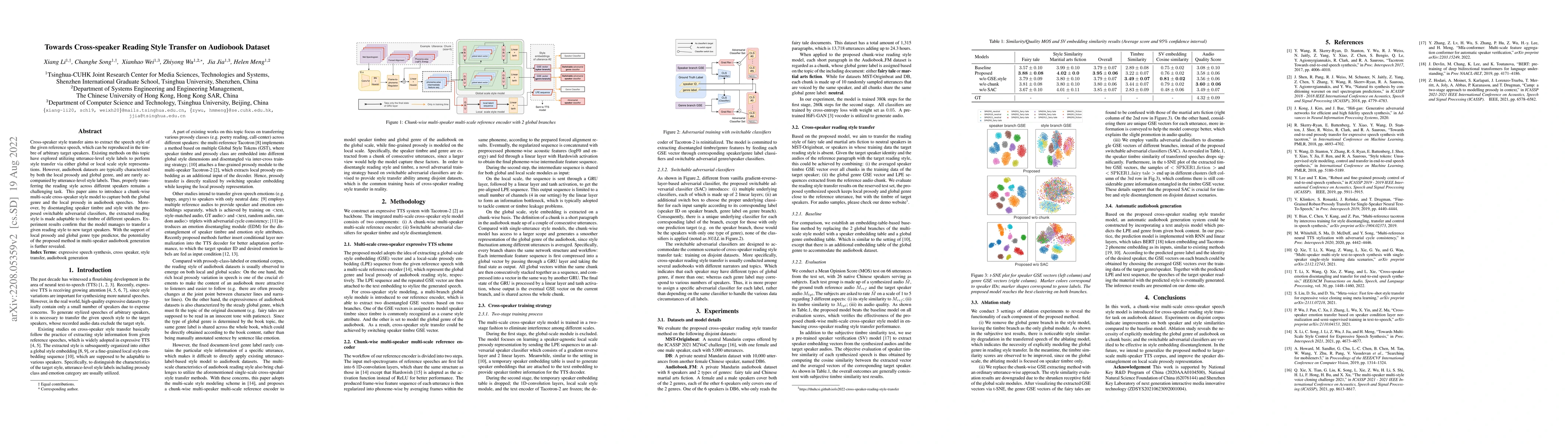 Thumbnail for Towards Cross-speaker Reading Style Transfer on Audiobook Dataset