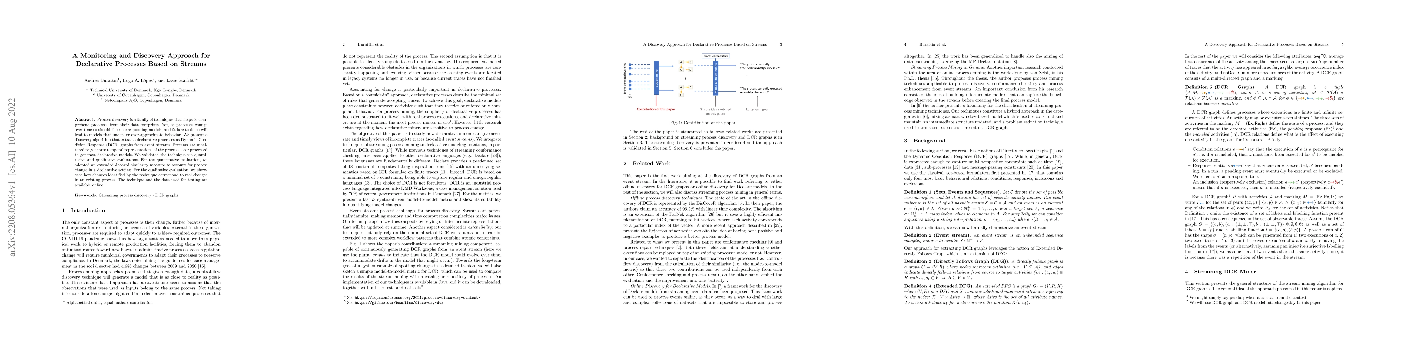 Thumbnail for A Monitoring and Discovery Approach for Declarative Processes Based on
  Streams