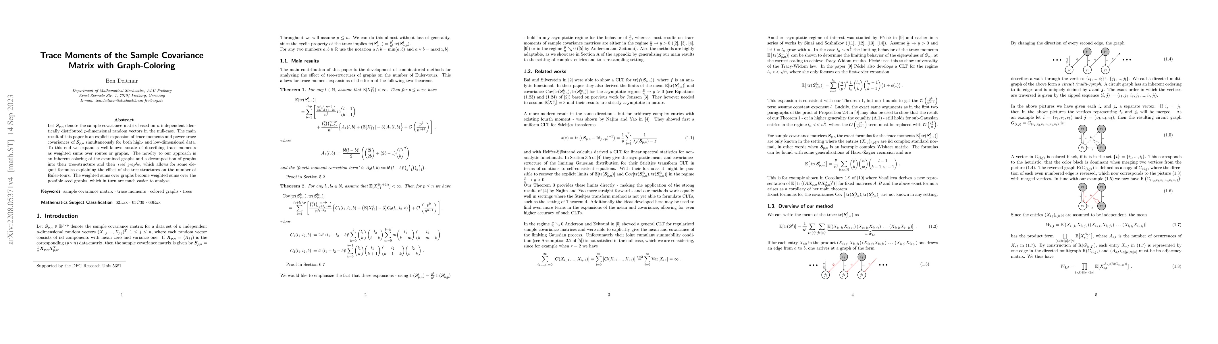 Thumbnail for Trace Moments of the Sample Covariance Matrix with Graph-Coloring