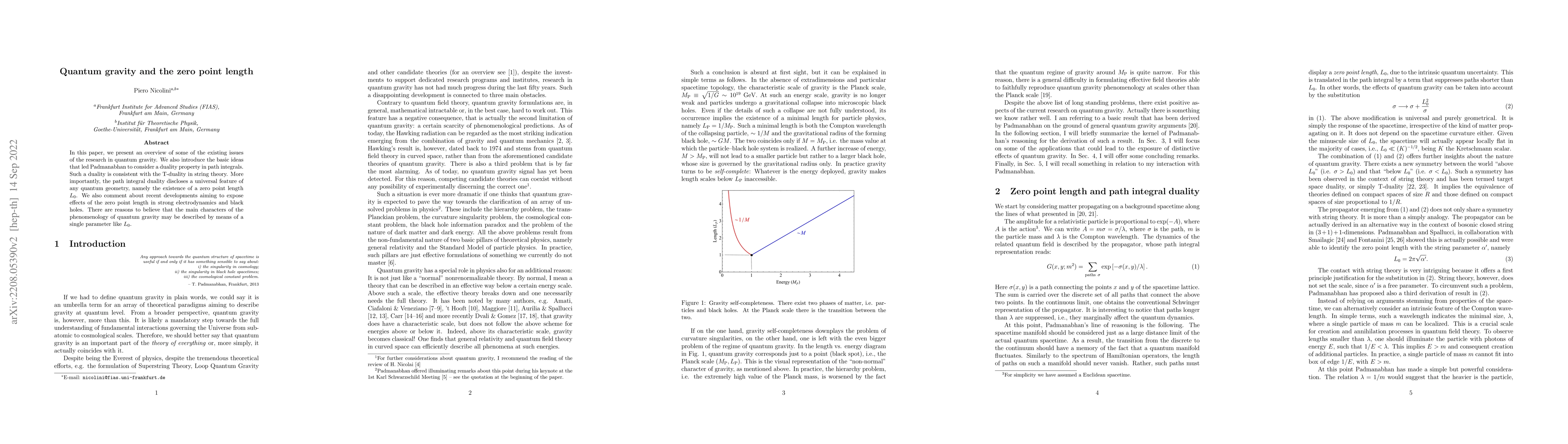 Thumbnail for Quantum gravity and the zero point length