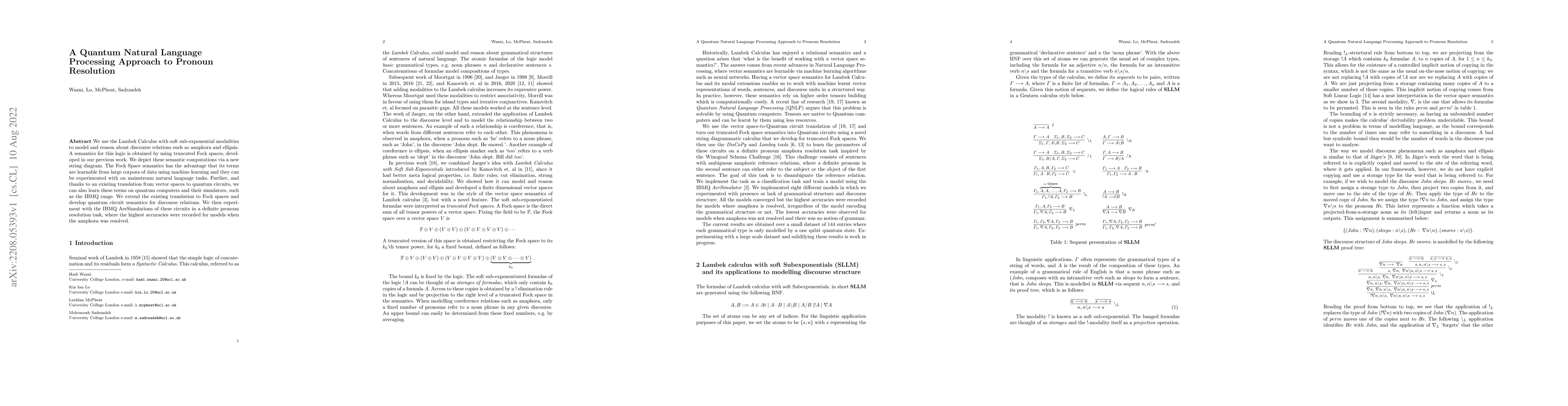 Thumbnail for A Quantum Natural Language Processing Approach to Pronoun Resolution