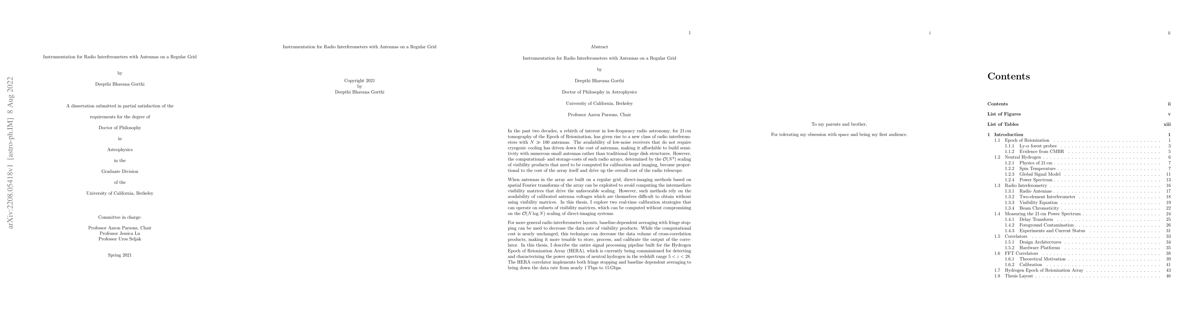 Thumbnail for Instrumentation for Radio Interferometers with Antennas on a Regular
  Grid