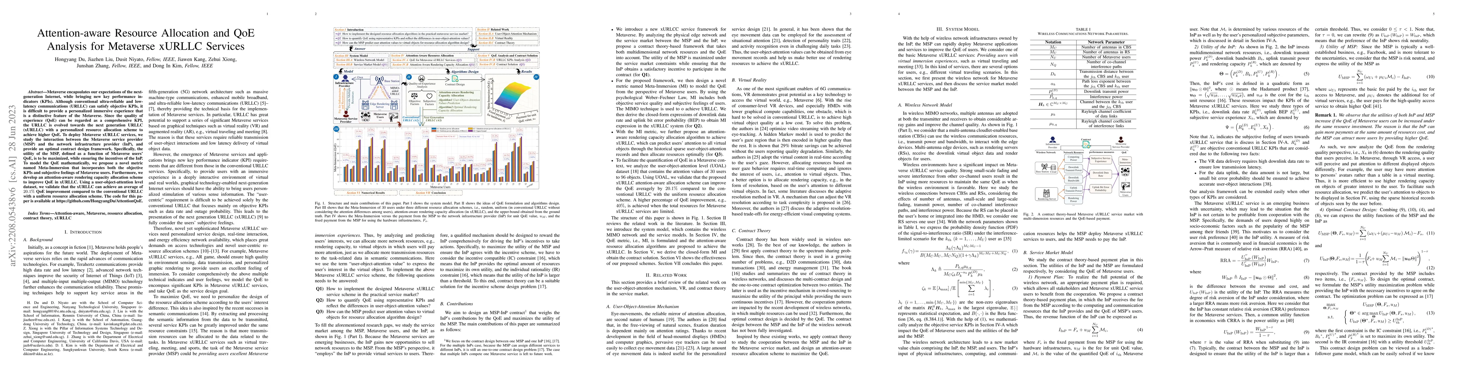 Thumbnail for Attention-aware Resource Allocation and QoE Analysis for Metaverse
  xURLLC Services