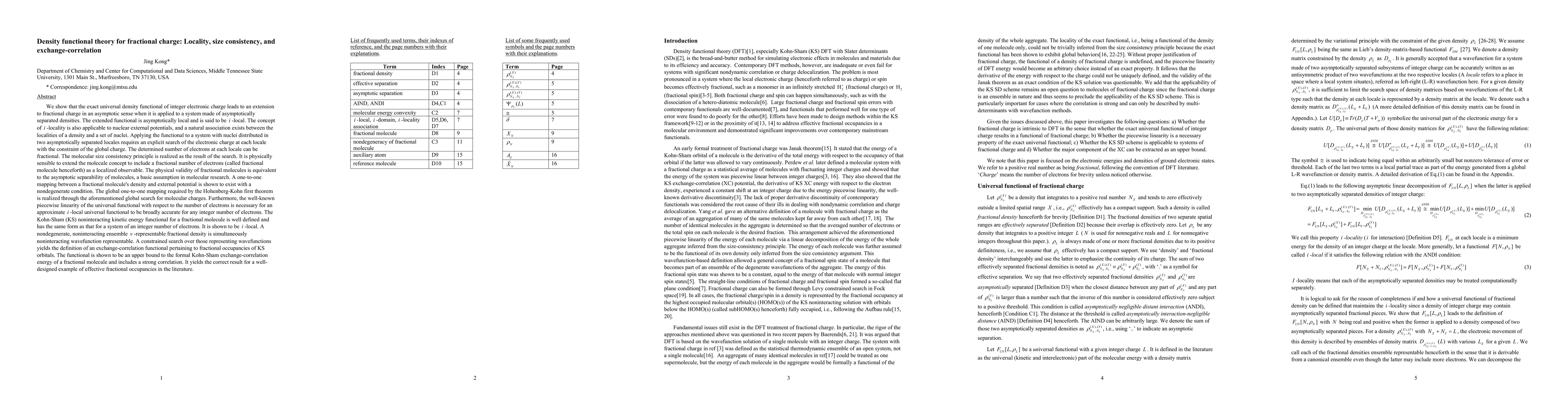 Thumbnail for Density functional theory for molecular size consistency and fractional
  charge