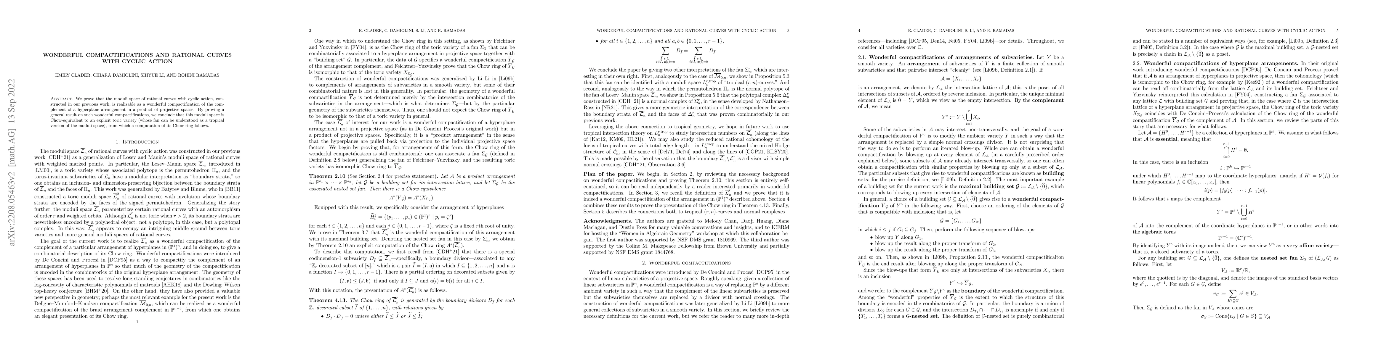Thumbnail for Wonderful compactifications and rational curves with cyclic action