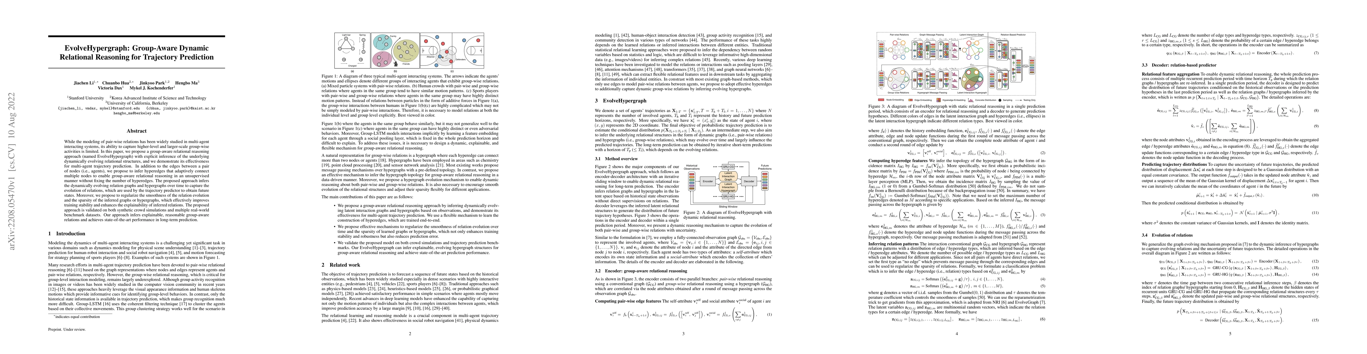 Thumbnail for EvolveHypergraph: Group-Aware Dynamic Relational Reasoning for
  Trajectory Prediction