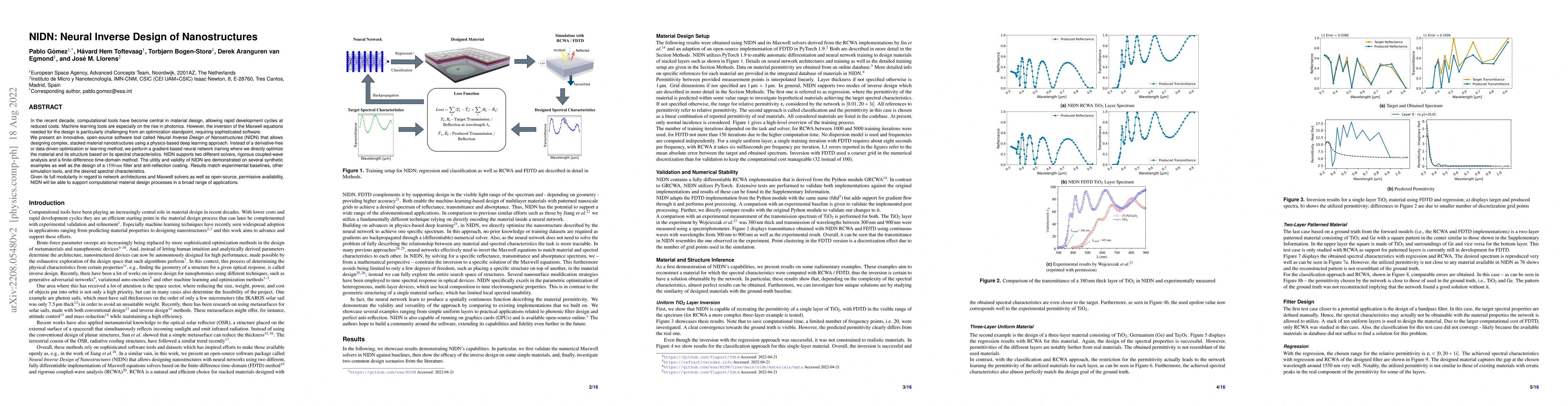 Thumbnail for NIDN: Neural Inverse Design of Nanostructures