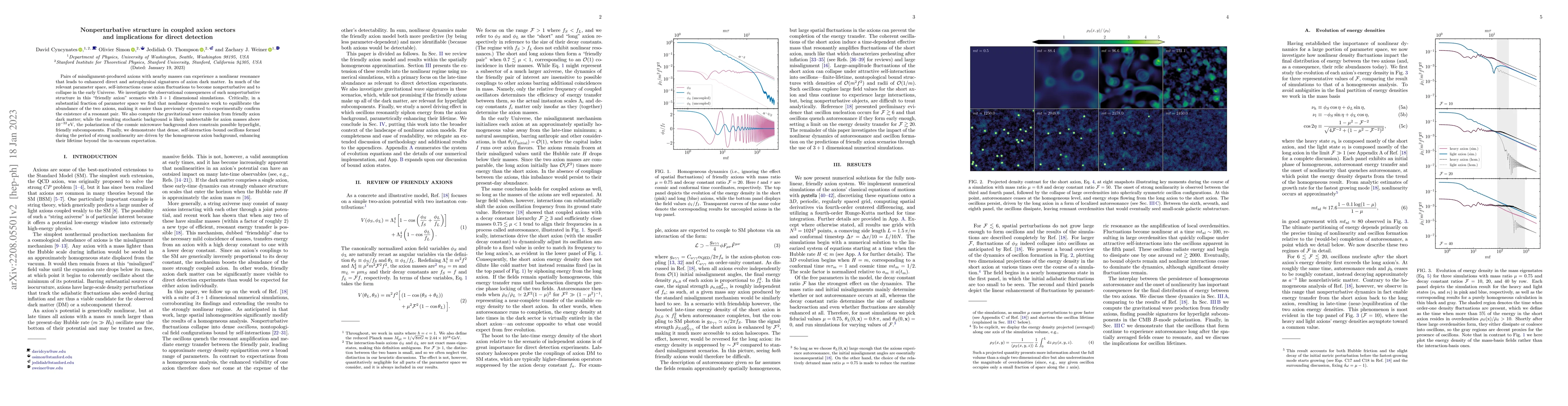 Thumbnail for Nonperturbative structure in coupled axion sectors and implications for
  direct detection