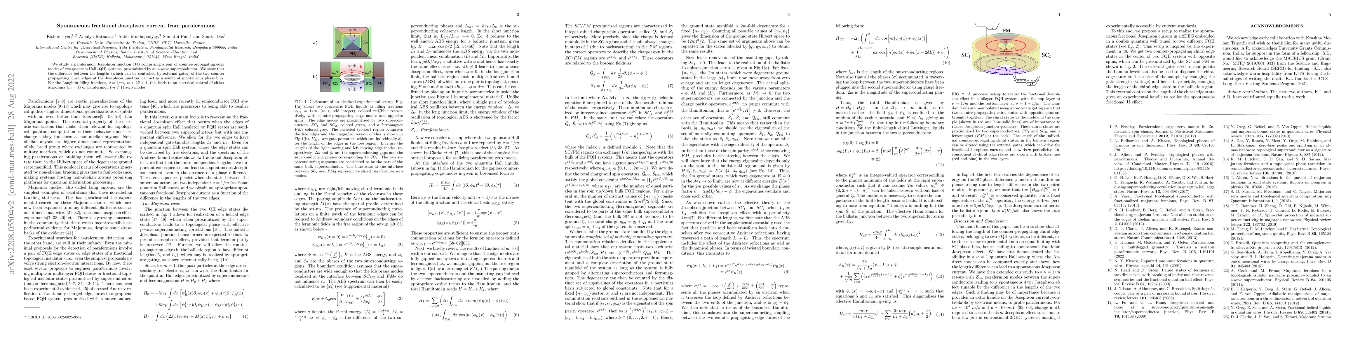 Thumbnail for Spontaneous fractional Josephson current from parafermions