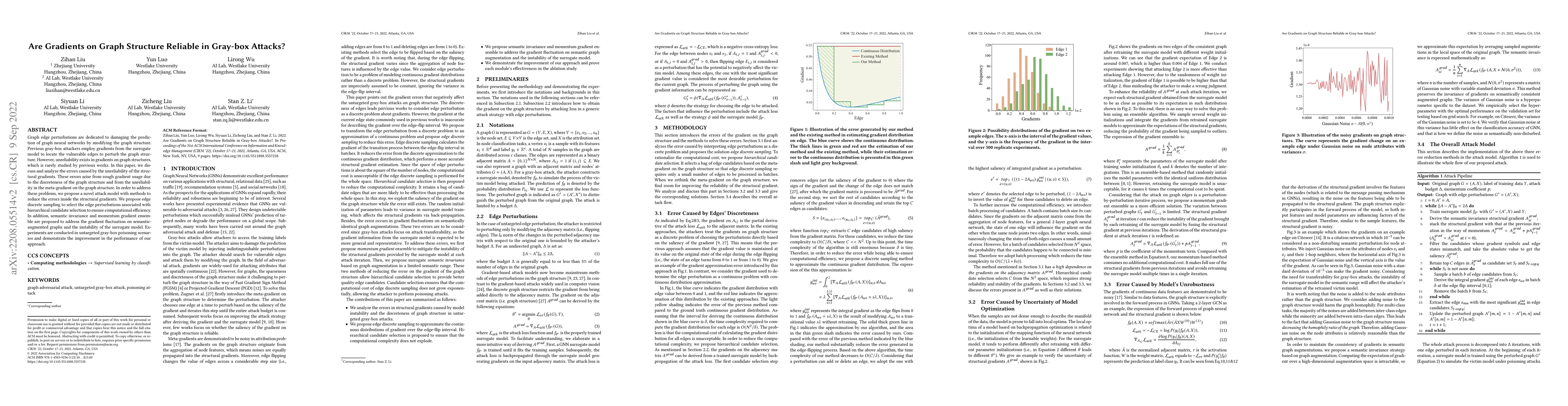 Thumbnail for Are Gradients on Graph Structure Reliable in Gray-box Attacks?