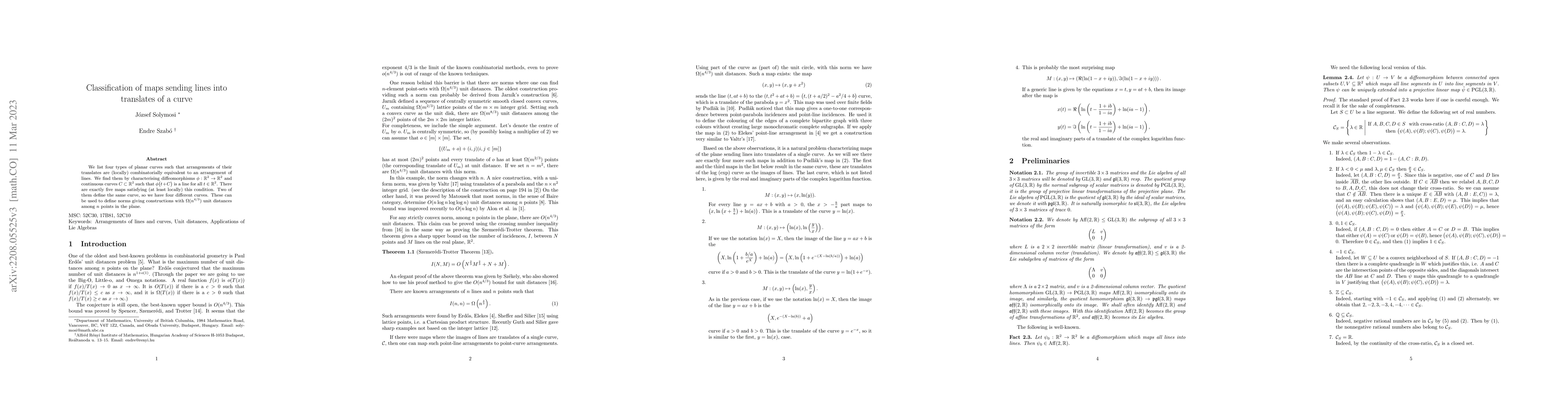 Thumbnail for Arrangements of translates of a curve