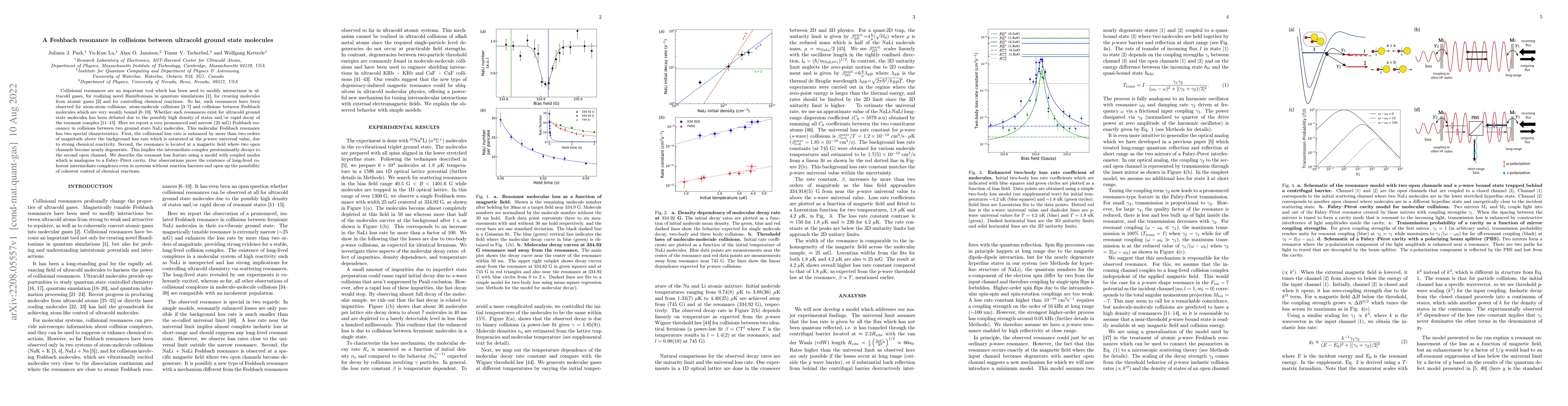 Thumbnail for A Feshbach resonance in collisions between ultracold ground state
  molecules
