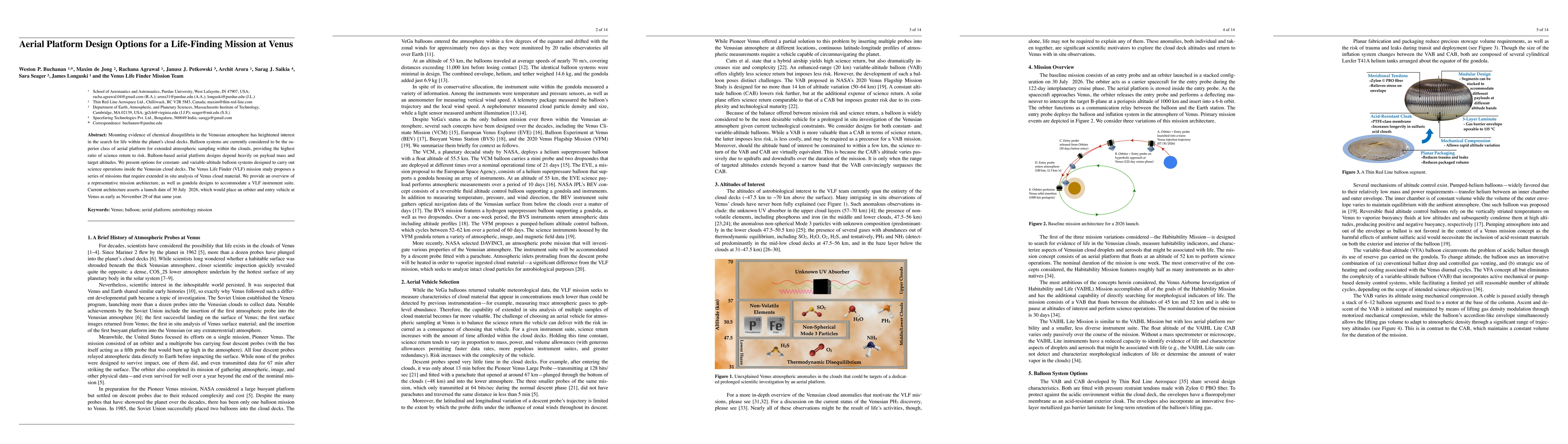 Thumbnail for Aerial Platform Design Options for a Life-Finding Mission at Venus