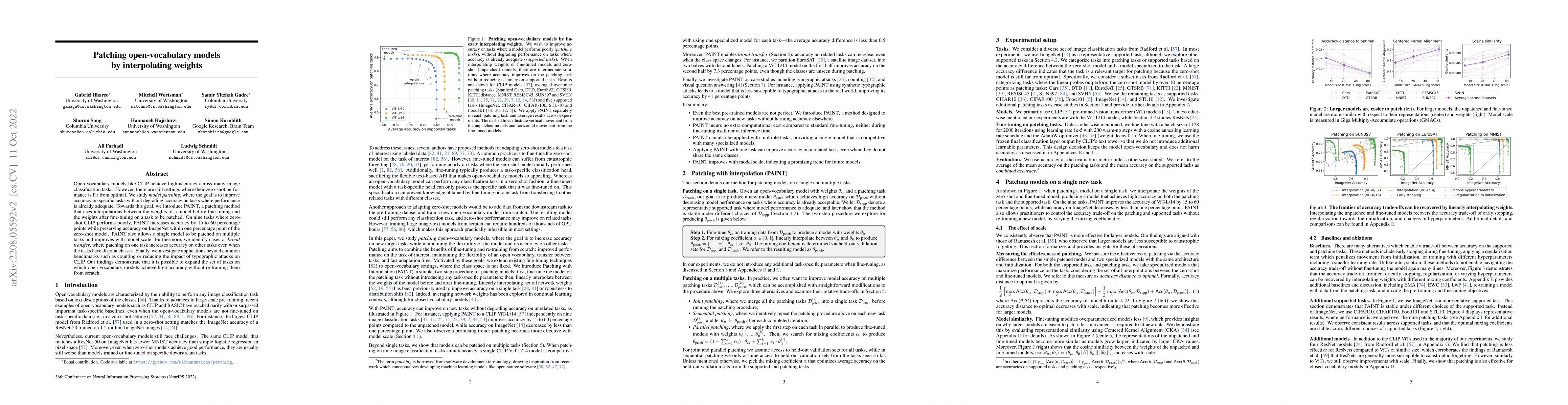 Thumbnail for Patching open-vocabulary models by interpolating weights