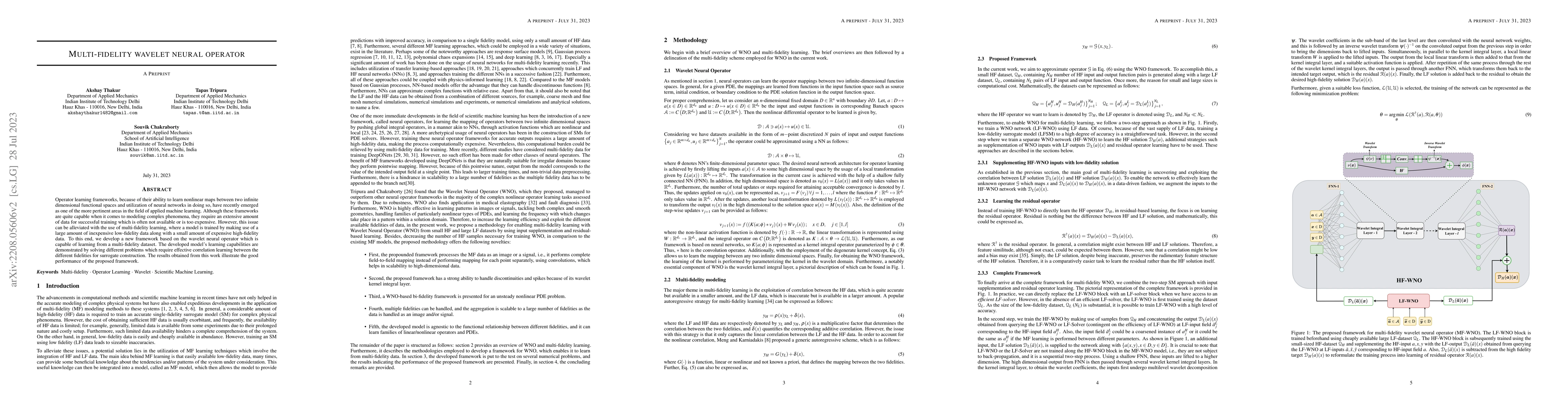 Thumbnail for Multi-fidelity wavelet neural operator with application to uncertainty
  quantification