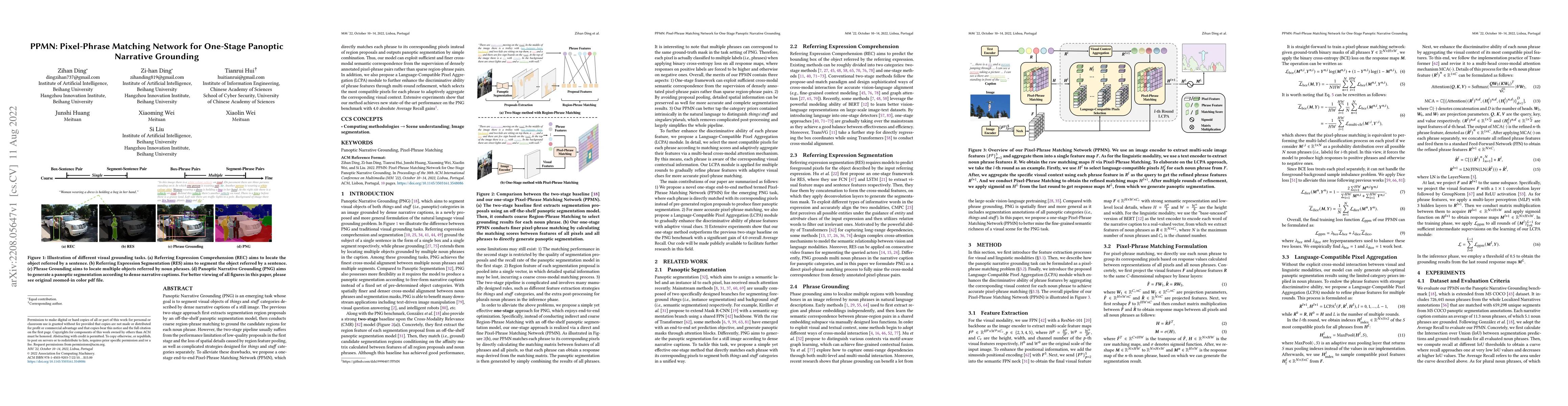 Thumbnail for PPMN: Pixel-Phrase Matching Network for One-Stage Panoptic Narrative
  Grounding