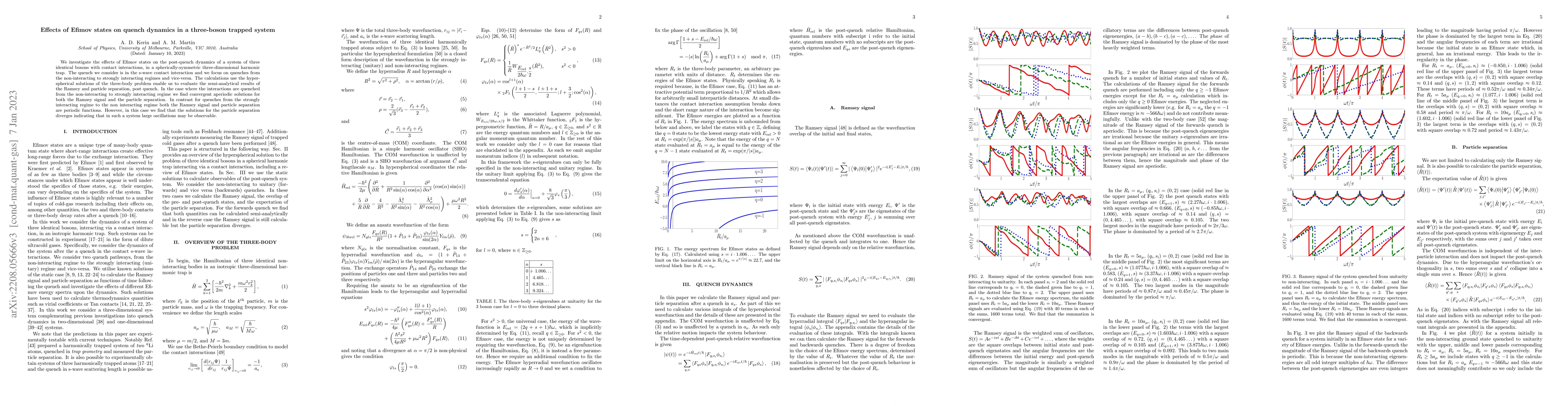 Thumbnail for Effects of Efimov states on quench dynamics in a three-boson trapped
  system