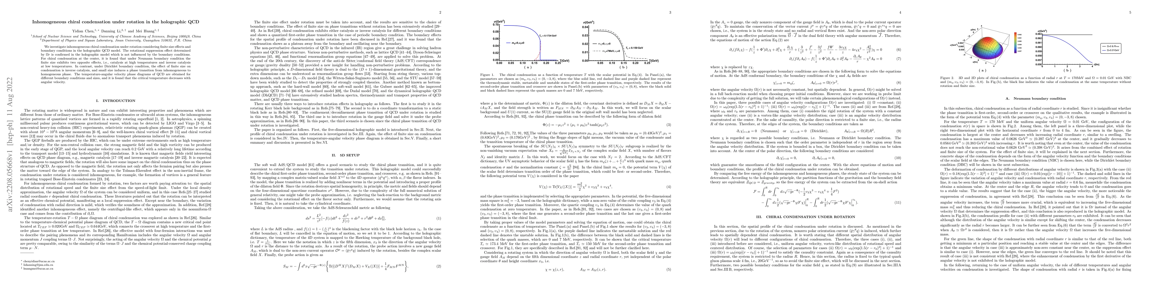 Thumbnail for Inhomogeneous chiral condensation under rotation in the holographic QCD