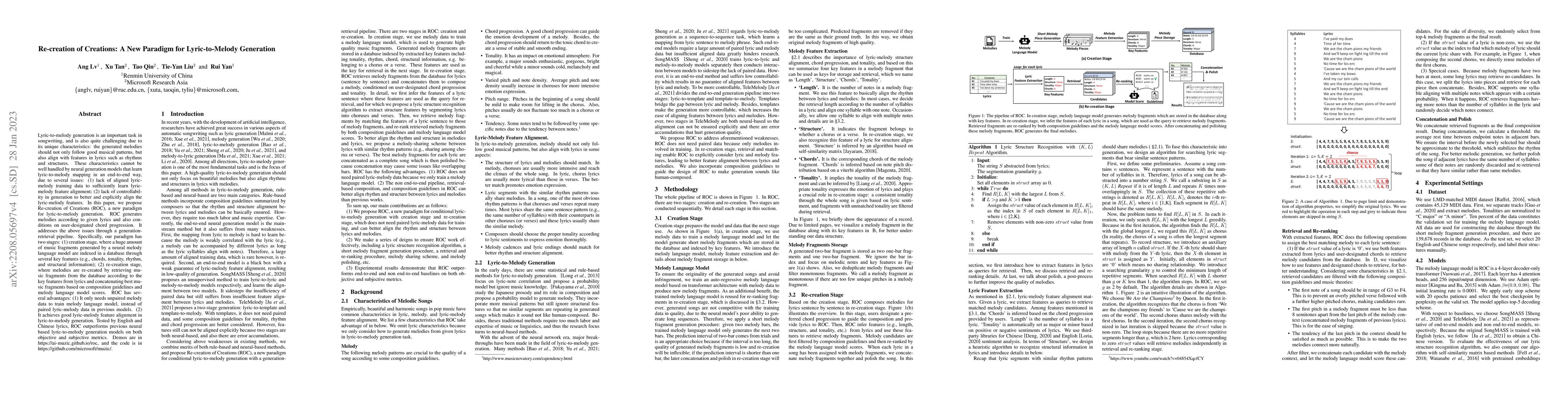 Thumbnail for Re-creation of Creations: A New Paradigm for Lyric-to-Melody Generation