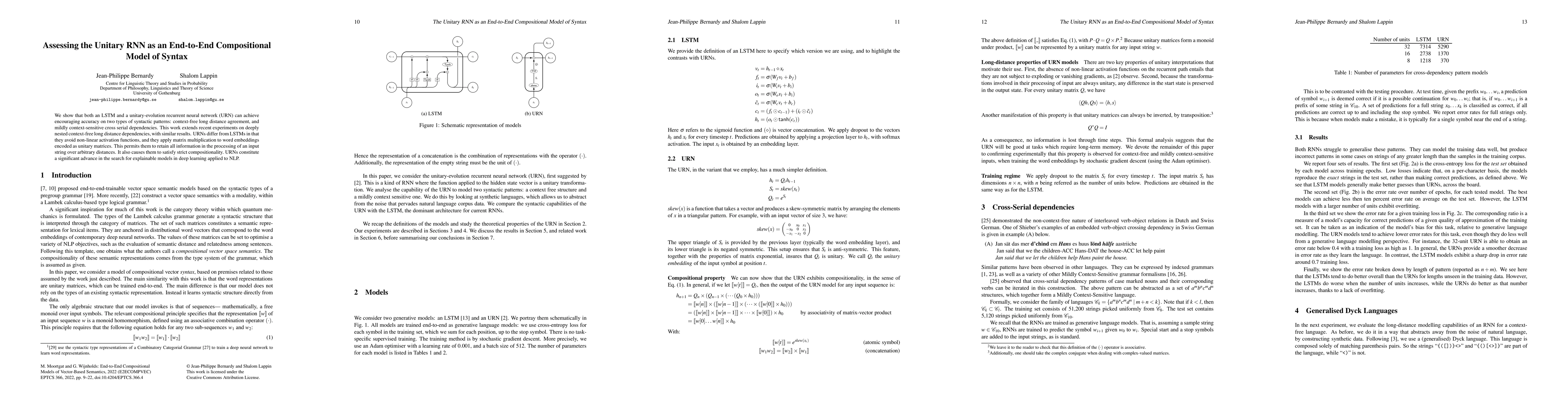 Thumbnail for Assessing the Unitary RNN as an End-to-End Compositional Model of Syntax