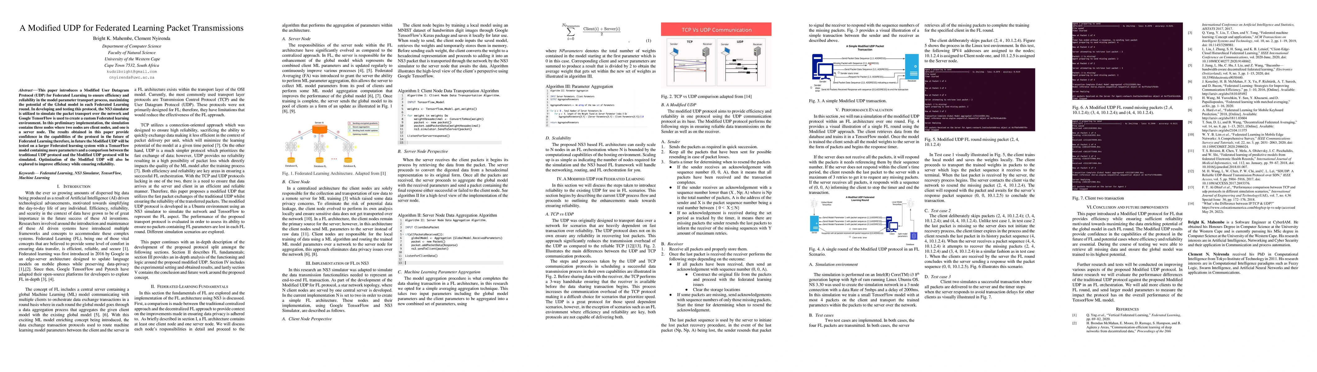 Thumbnail for A Modified UDP for Federated Learning Packet Transmissions