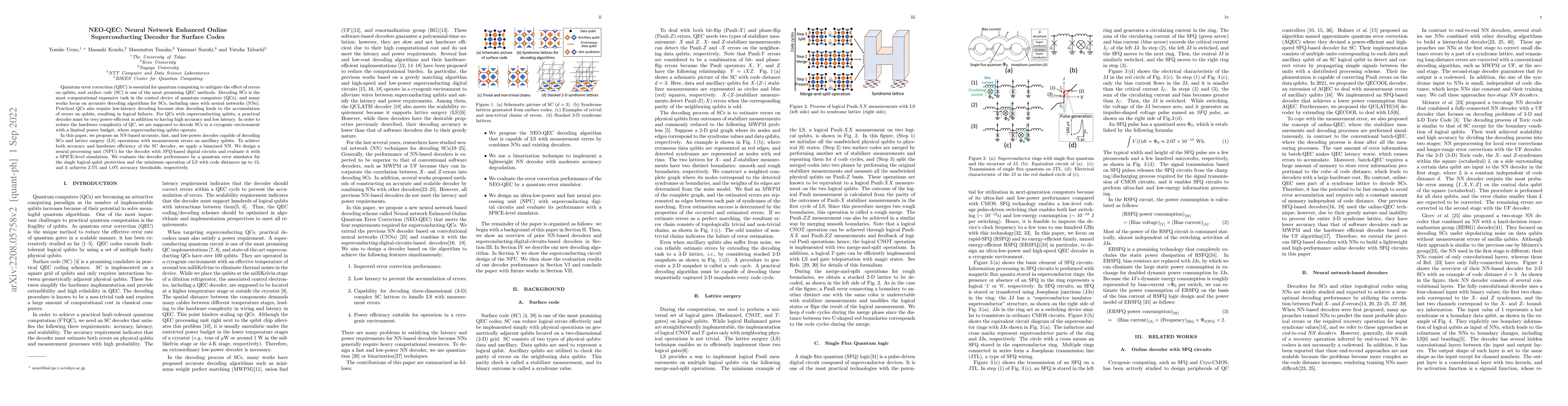 Thumbnail for NEO-QEC: Neural Network Enhanced Online Superconducting Decoder for
  Surface Codes