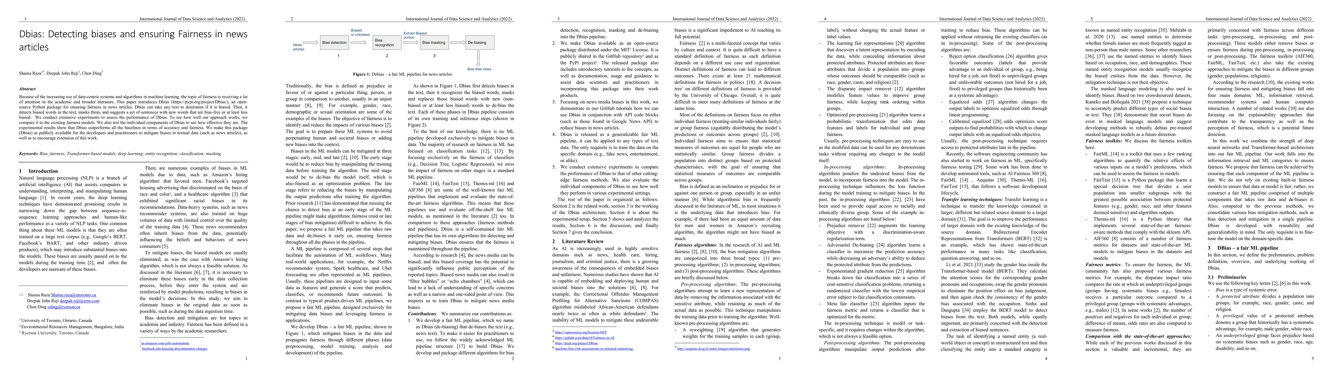 Thumbnail for Dbias: Detecting biases and ensuring Fairness in news articles