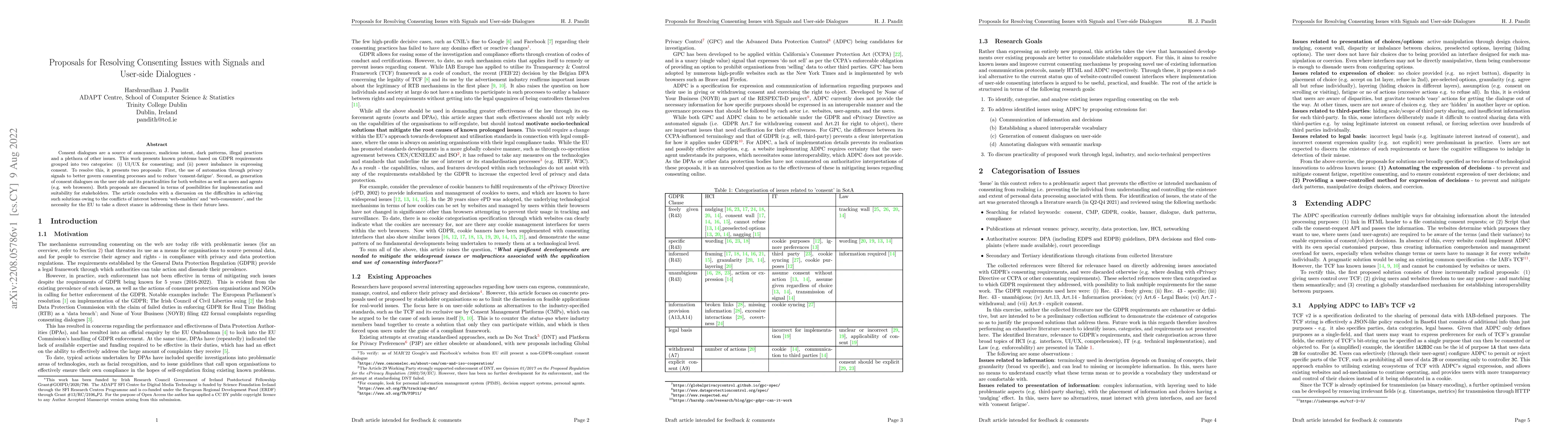 Thumbnail for Proposals for Resolving Consenting Issues with Signals and User-side
  Dialogues