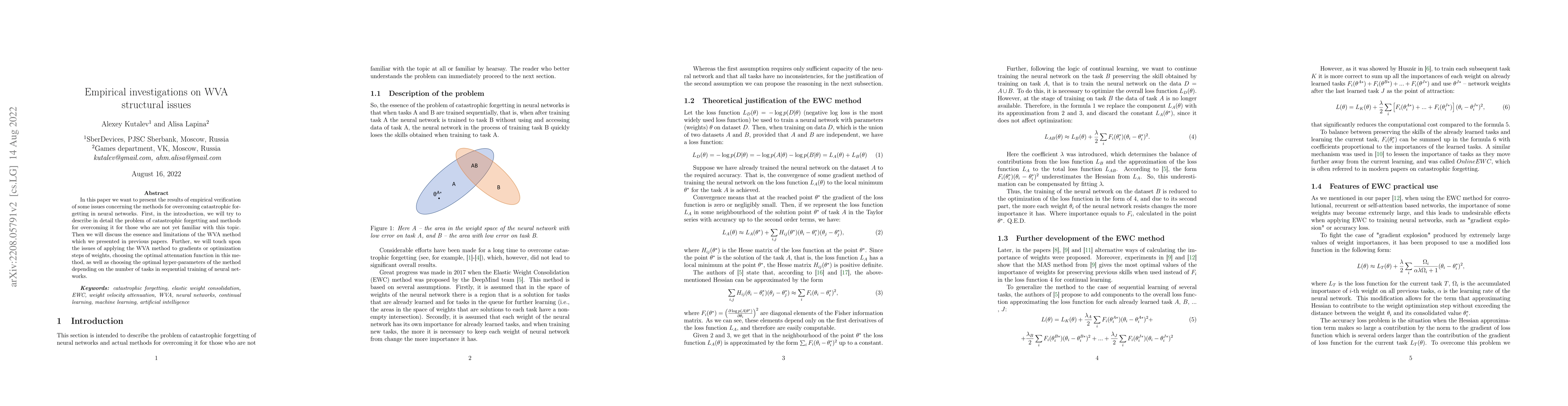 Thumbnail for Empirical investigations on WVA structural issues