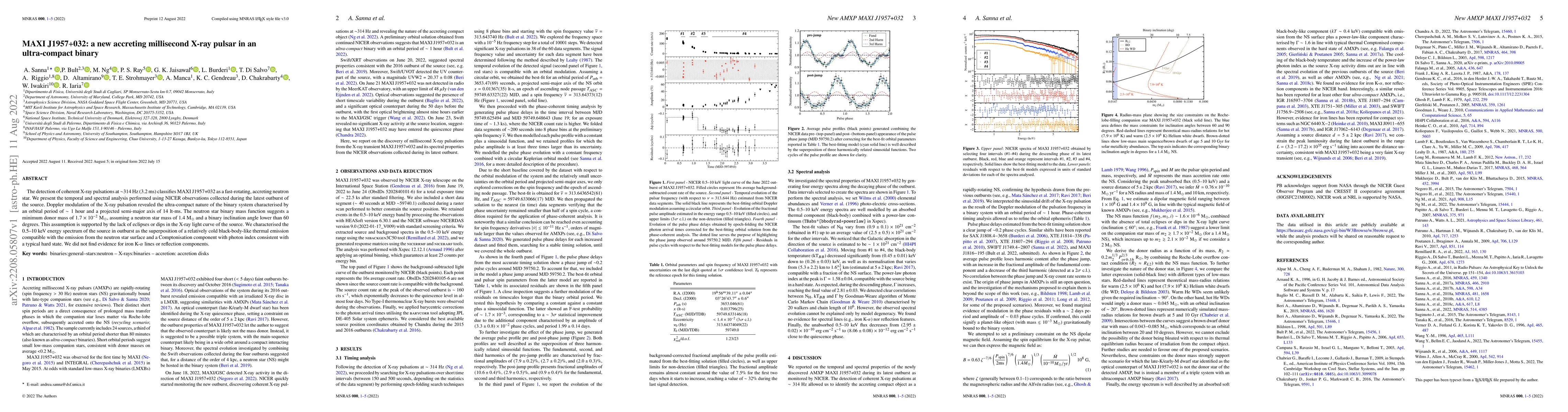 Thumbnail for MAXI J1957+032: a new accreting millisecond X-ray pulsar in an
  ultra-compact binary