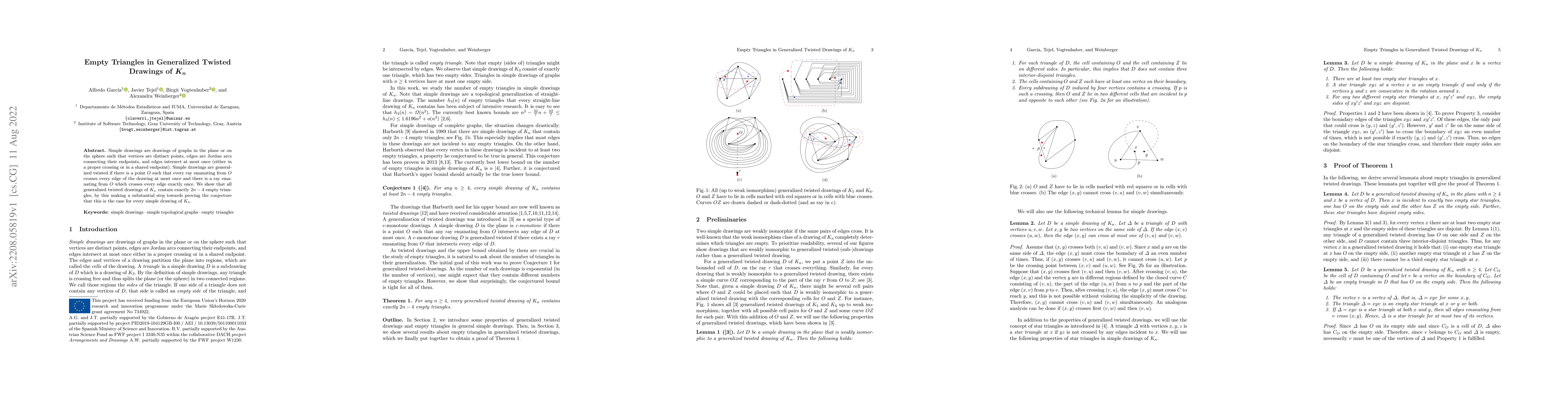Thumbnail for Empty Triangles in Generalized Twisted Drawings of $K_n$