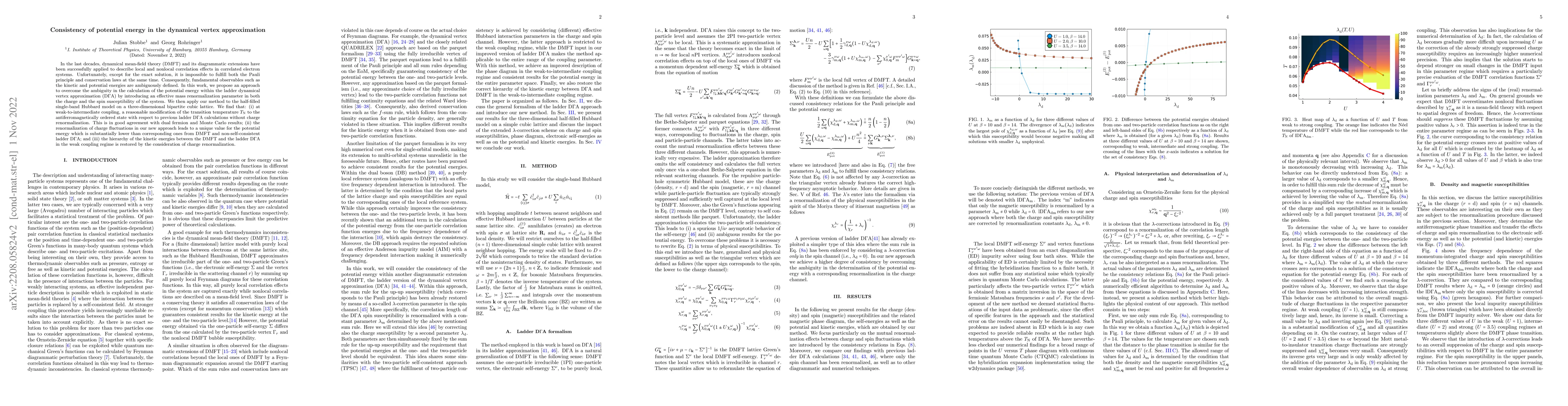 Thumbnail for Consistency of potential energy in the dynamical vertex approximation